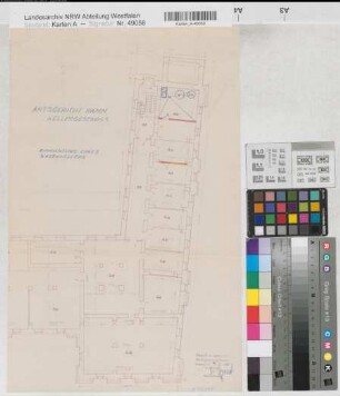 Hamm, Amtsgericht, Kellergeschoss, Grundriss, Einrichtung eines Waschkellers