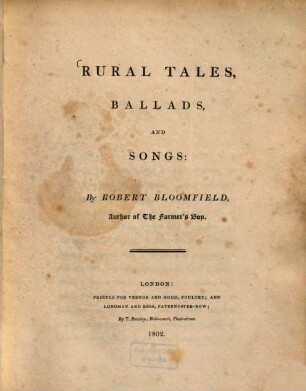 Rural Tales, Ballads and Songs