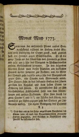 Monat May 1773.