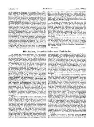 Die Auslese, Grundsätzliches und Praktisches