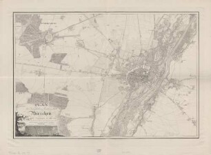 Plan der Königlichen Residenzstadt München mit ihren Umgebungen im Jahre 1826