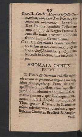 Axiomata capitis primi.