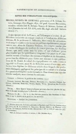 Bulletin des Sciences Mathématiques et Astronomiques.
