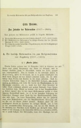 Erste Periode. Das Zeitalter der Reformation (1517-1649)