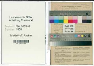 Entnazifizierung Alwine Middelhoff , geb. 28.10.1921 (Buerohilfe)