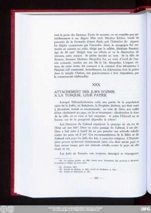 XXX Attachement Des Juifs D'Izmir, A La Turquie, Leur Patrie