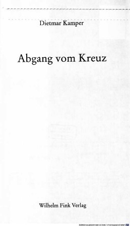 Abgang vom Kreuz