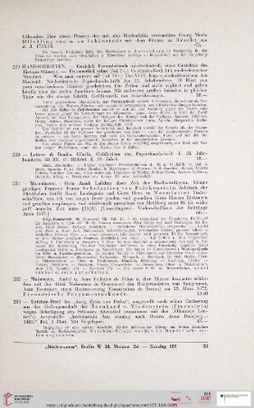 Handschriften (Nr. 225 - 234)