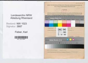 Entnazifizierung Karl Fieber , geb. 15.06.1889 (Landesobersekretaer)