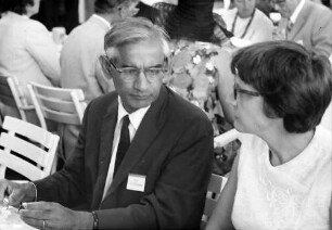 22. Tagung 1972 Mediziner; Lindau Sängerhalle: Har Gorbind Khorana, Frau Khorana