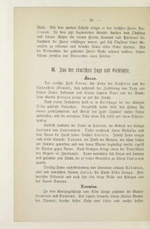 II. Aus der römischen Sage und Geschichte