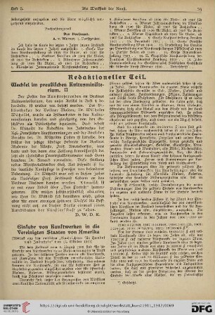Wechsel im preußischen Kultusministerium : II
