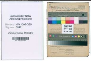Entnazifizierung Wilhelm Zimmermann , geb. 07.03.1903 (Geschaeftsfuehrer)