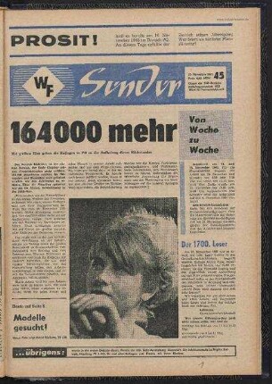 Betriebszeitung 'WF-Sender', Nr.45/1965 (25. November 1965)