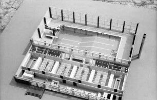 Freiburg: Thermalschwimmbad, Baubeginn, Modell