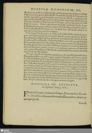 Dominica IIII. Adventus Ex Epistola Philipp. IIII.