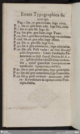 Errata Typographica sic corrige
