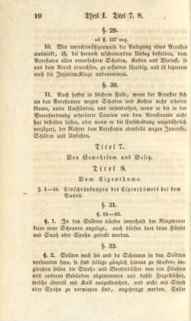 Titel 8. Vom Eigenthume