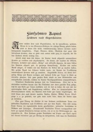 Fünfzehntes Kapitel - Zeichnen nach Gegenständen