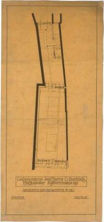 Billing, Hermann; Karlsruhe, Kaiserstr. 165; Geschäftshaus des Hofjuweliers Ludwig Bertsch, Umbau - Werkstatt (Grundriss)