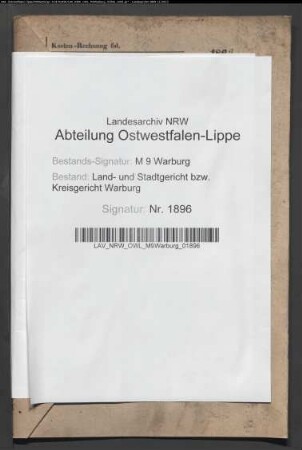 Erblasser: Sauerland, Anna Maria, geb. Krahne: