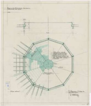 Bestelmeyer, German; Bamberg (Bayern); Ev. Erlöserkirche - Mittelstück der Decke (Grundriss)
