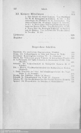 Besprochene Schriften