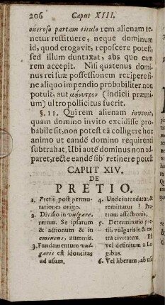 Caput XIV. De Pretio.