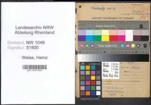 Entnazifizierung Heinz Weiss , geb. 15.07.1910 (Schriftsetzer)