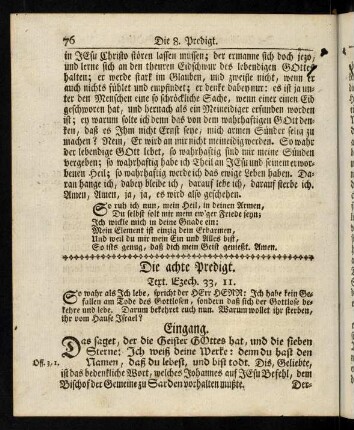 76-92, Die achte Predigt