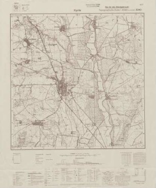 3040 Kyritz, Topographische Karte 1:25000 (4cm - Karte)