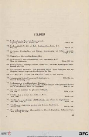 Silber (Nr. 461-503)