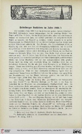 1: Heidelberger Bachfeiern im Jahre 1900