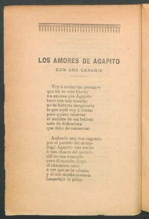 Los amores de Agapito con una canaria