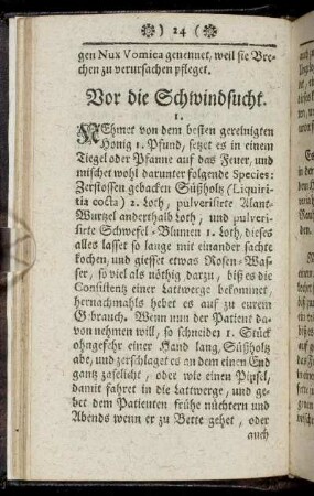 Vor die Schwindsucht