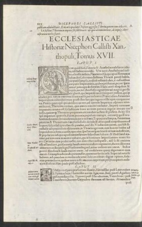 Ecclesiasticae Historiae Nicephori Callisti Xanthopuli, Tomus XVII.