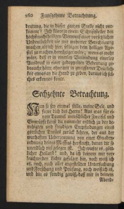 Sechzehnte Betrachtung