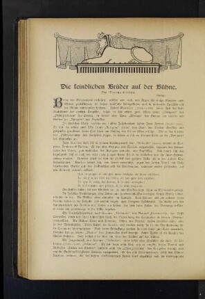 Die feindlichen Brüder auf der Bühne
