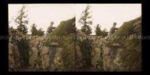 Soldaten im Graben an der Front