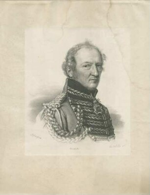 General aus Braunschweig-Hannover in Galauniform und Orden, Brustbild in Halbprofil