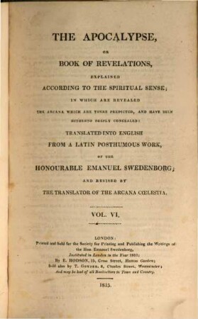 Works, 19. Vol. 6. - 1815