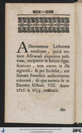 Admonemus Lectorem eruditum ...