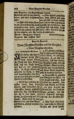 Das IX. Capitel. Vom Jüngsten Gerichte und der Ewigkeit.