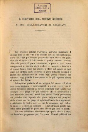Archivio giuridico. 18, 18. 1877