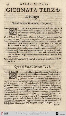 Opere di Papa Clemente VIII