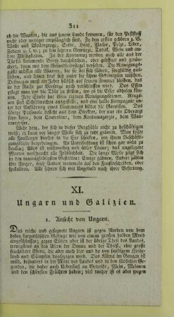 XI. Ungarn und Galizien