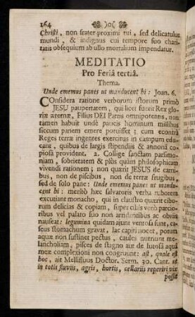 164-174, Meditatio Pro Feria tertia; ...