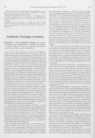 Praktische Theologie: Homiletik