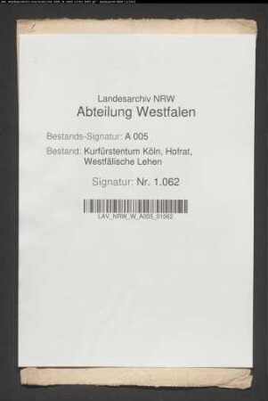 Revers des Konrad Althus, Vormund der minderjährigen Kinder des verstorbenen Johann von Eppe, sowie seiner Geschwister Margareta von Dalwigk, Elisabeth von Dorfeld und Katharina von Eppe, ferner der Töchter des verstorbenen Jorgen Wolff von Gudenberg nämlich Anna von Schade, Margarete Wilkhen von Lauenstein und Katharina von Canstein, sämtlich Grafschafter Erbgenamen, über die Belehnung mit dem Zehnten zu Hallenberg und Medelon