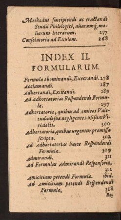 Index II. Formularum.